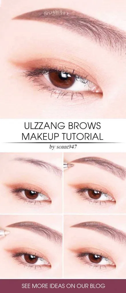 Ulzzang Brows Makeup Tutorial #browstutorial